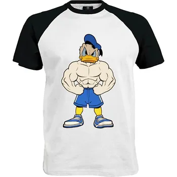 Pánské tričko Tričko Kačer Donald | Bodybuilder Druh: Pánské, Barva: Černo | Bílá, Velikost: M