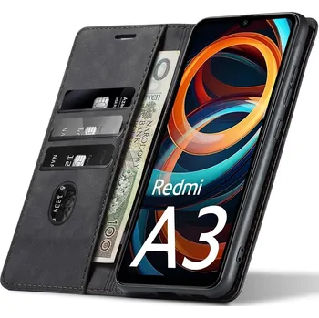 Pouzdro na mobilní telefon Flipové Pouzdro Nela-Styl pro Xiaomi Redmi A3 černé
