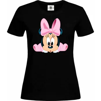 Dámské tričko Tričko Myška Minnie Druh: Dámské, Barva: Černá, Velikost: XL