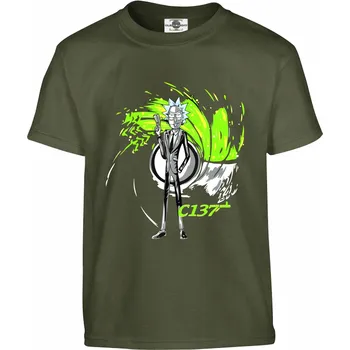 Pánské oblečení Tričko Rick And Morty | Rick C137 Druh: Dětské, Barva: Khaki, Velikost: 134-M