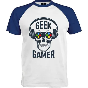 Pánské tričko Tričko Geek Gamer Druh: Pánské, Barva: Royal | Bílá, Velikost: S