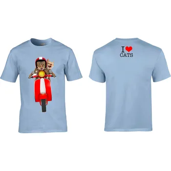 Pánská móda Tričko Cats In Scutter Druh: Dětské, Barva: Khaki, Velikost: M