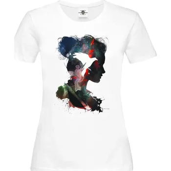 Dámské tričko Tričko Abstract Women Druh: Dámské, Barva: Bílá, Velikost: L