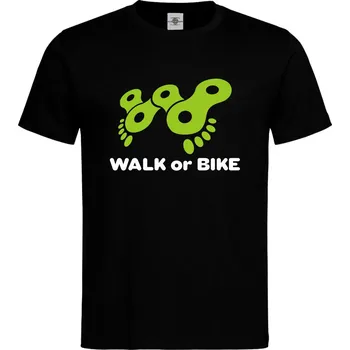 Pánské tričko Tričko Walk or Bike Druh: Pánské, Barva: Černá, Velikost: M