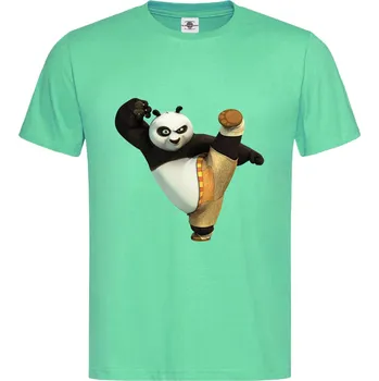 Pánské tričko Tričko Kung-fu Panda Druh: Pánské, Barva: Světle Zelená, Velikost: XL