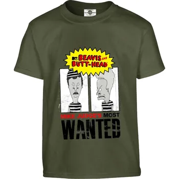 Pánská móda Tričko Beavis And Butt-Head | Wanted Druh: Dětské, Barva: Khaki, Velikost: 158-XL