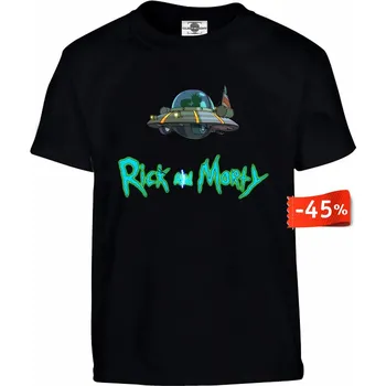 Chlapecké tričko Tričko Rick And Morty | Space Druh: Dětské, Barva: Černá, Velikost: 122-S