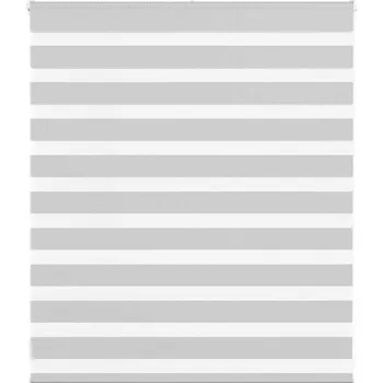 Roleta vidaXL Zebra roleta 130x100 cm šířka látky 125,9 cm polyester [4014111] Barva: světle šedá