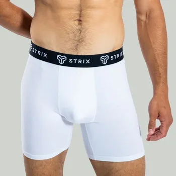 Boxerky GymBeam Pánské boxerky Essential 2Pack White - STRIX Velikost: M, Barva: bílá