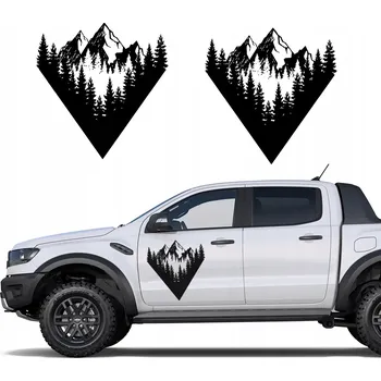 Samolepicí dekorace na vozidlo SAMOLEPKA na auto LES STROMY 1 Ks 45X44cm