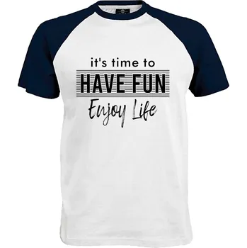 Pánské tričko Tričko Je čas se bavit a užívat si života Druh: Pánské, Barva: Navy | Bílá, Velikost: M