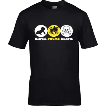 Pánské oblečení Tričko Birth, Drums, Death Druh: Dětské, Barva: Khaki, Velikost: XL