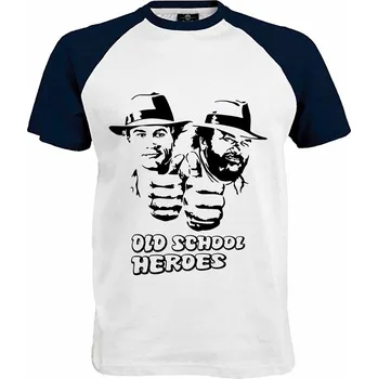 Pánské tričko Tričko Old School Heroes Druh: Pánské, Barva: Navy | Bílá, Velikost: S