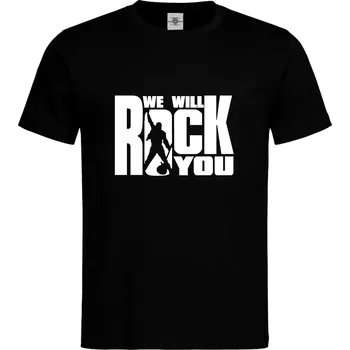 Pánské tričko Tričko We Will Rock You Druh: Pánské, Barva: Černá, Velikost: XL