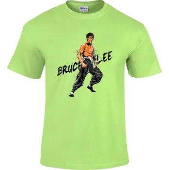 Pánské tričko Tričko Bruce Lee Druh: Dětské, Barva: Světle Zelená, Velikost: 158-XL