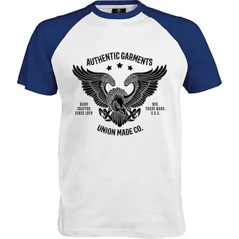 Pánské tričko Tričko Authentic Garments Druh: Pánské, Barva: Royal | Bílá, Velikost: S