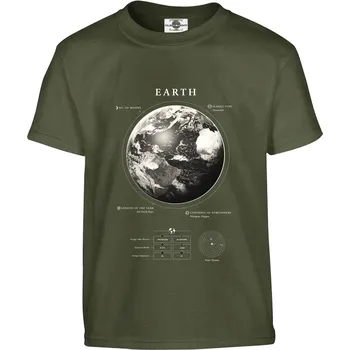 Pánská móda Tričko Earth Druh: Dětské, Barva: Khaki, Velikost: 158-XL