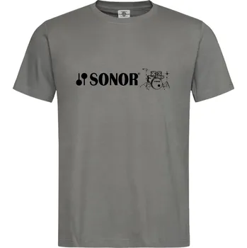 Pánské tričko Tričko Sonor drums Druh: Pánské, Barva: Břidlice, Velikost: M