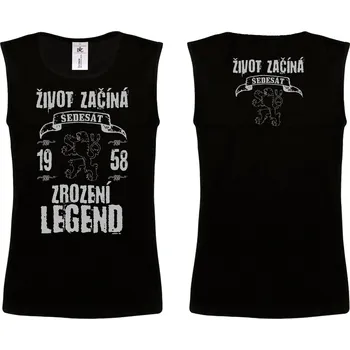 Pánské tričko Tričko Život začíná | Šedesát Druh: Pánské, Barva: Černá, Velikost: L