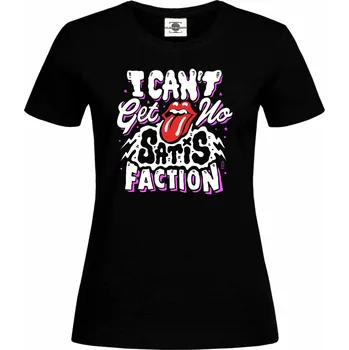 Pánské tričko Tričko I can't get no | Satisfaction Druh: Dámské, Barva: Černá, Velikost: S