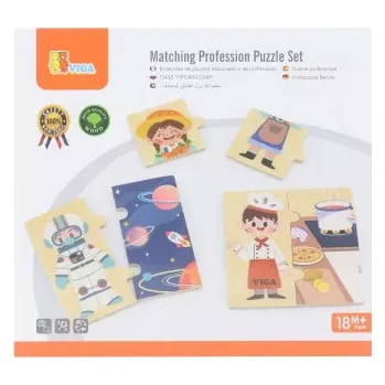 Dřevěná hračka Viga Toys puzzle odpovídající profesím