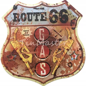 Obraz Cedule Route 66 GAS štít