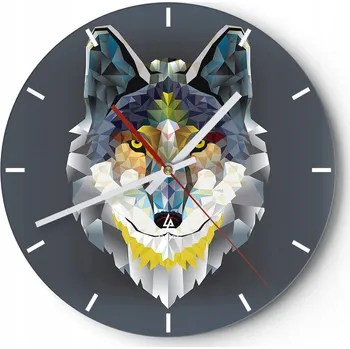 Hodiny Nástěnné hodiny do kuchyně 30x30 Abstrakce Skleněné hodiny do obýváku Tiché