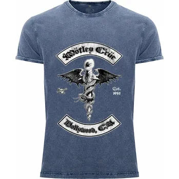Pánské tričko Tričko Mötley Crüe | Est. 1981 Druh: Pánské, Barva: Denim žíhaná, Velikost: S