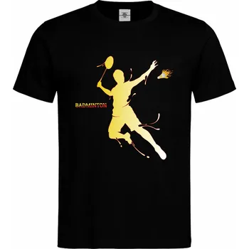 Pánské tričko Tričko Badminton Druh: Pánské, Barva: Černá, Velikost: M