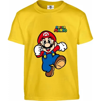 Chlapecké tričko Tričko Super Mario Druh: Dětské, Barva: Žlutá, Velikost: 158-XL