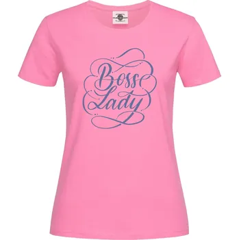 Dámské tričko Tričko Boss Lady Druh: Dámské, Barva: Růžová, Velikost: L