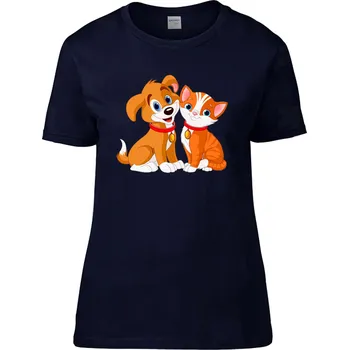 Pánské tričko Tričko Pejsek a kotě Druh: Dětské, Barva: Červená, Velikost: XL