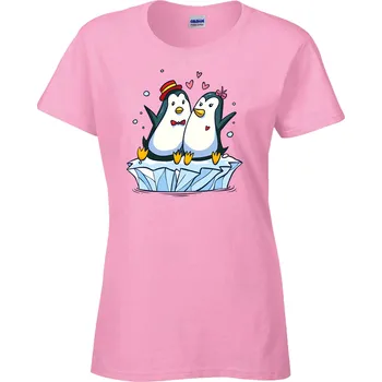 Tričko Zamilovaní Tučňáci Druh: Dětské, Barva: Červená, Velikost: L