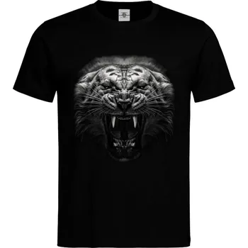 Pánské tričko Tričko Tygr Druh: Pánské, Barva: Černá, Velikost: XL