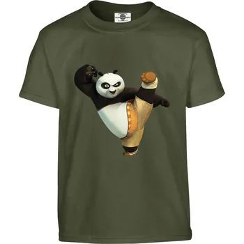 Pánské tričko Tričko Kung-fu Panda Druh: Dětské, Barva: Khaki, Velikost: 158-XL
