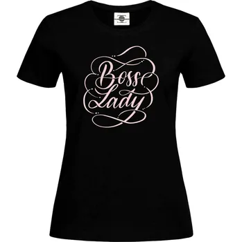Dámské tričko Tričko Boss Lady Druh: Dámské, Barva: Černá, Velikost: XS