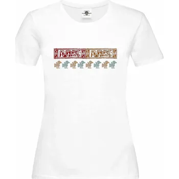 Dámské tričko Tričko Aztécké symboly Druh: Dámské, Barva: Bílá, Velikost: L