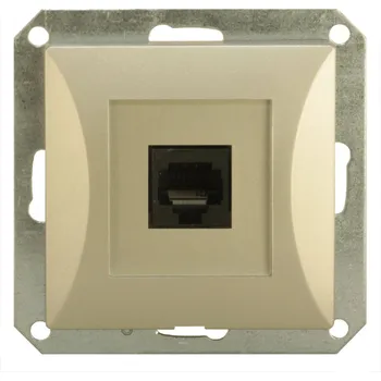 Elektrická zásuvka Internetová zásuvka nástěnná Plast-Rol stříbrná