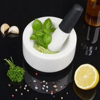 Hmoždíř Mramorový kuchyňský hmoždíř s tloučkem Relaxdays na bylinky a koření