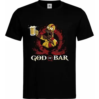 Pánské tričko Tričko God of Bar Druh: Pánské, Barva: Černá, Velikost: L