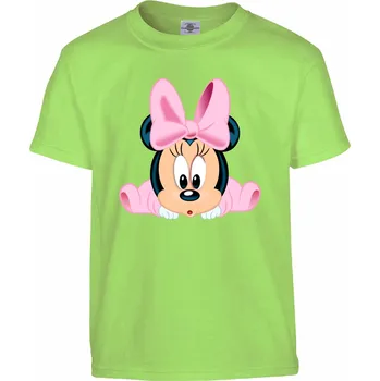 Pánské tričko Tričko Myška Minnie Druh: Dětské, Barva: Světle Zelená, Velikost: 158-XL
