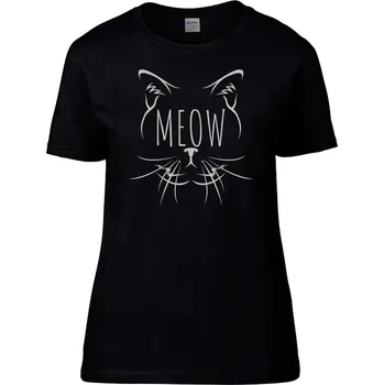 Dámské tričko Tričko Mňau Druh: Dámské, Barva: Žlutá, Velikost: S