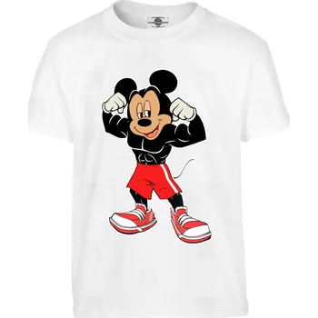 Chlapecké tričko Tričko Mickey Mouse | Bodybuilder Druh: Dětské, Barva: Bílá, Velikost: 110-XS