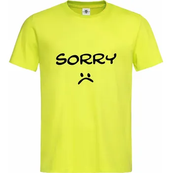 Pánské tričko Tričko Sorry Druh: Pánské, Barva: Citrónová, Velikost: M