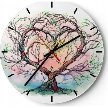 Hodiny Nástěnné hodiny do kuchyně 30x30 Abstrakce Skleněné hodiny do obýváku Tiché