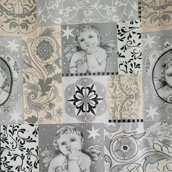 Obraz Balicí papír šedí andílci na dárky 70cmx2