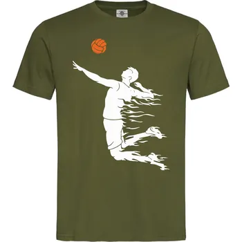 Pánské tričko Tričko Volejbal Druh: Pánské, Barva: Khaki, Velikost: XL