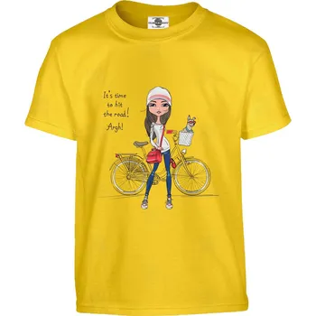 Pánské tričko Tričko Je čas vyrazit na cestu! Druh: Dětské, Barva: Žlutá, Velikost: 158-XL