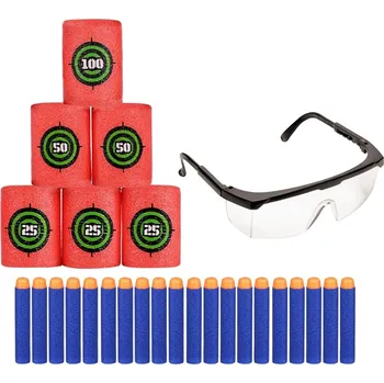 Dětská zbraň 20 ŠIPEK + TERČE + OCHRANNÉ BRÝLE PRO NERF