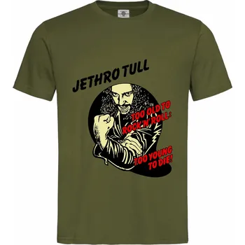 Pánské oblečení Tričko Jethro Tull | Too Old To Rock 'n Roll Druh: Pánské, Barva: Khaki, Velikost: M